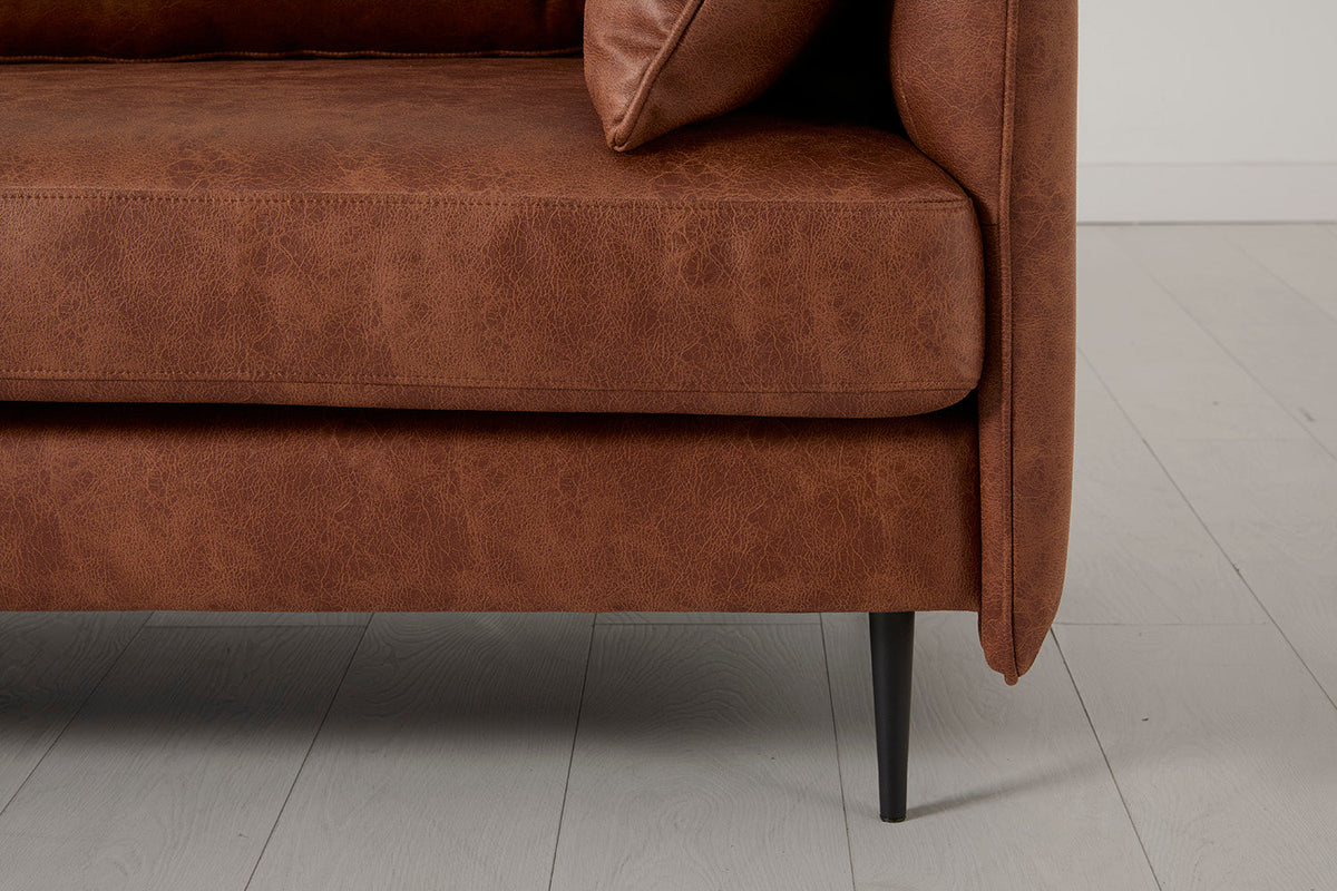 Model 19 3 Seater Sofa, Chestnut — Detail View