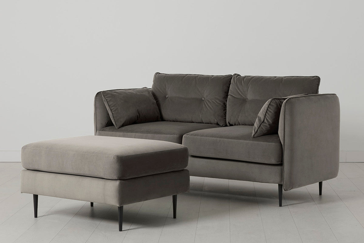 Model 19 2 Seater Sofa with Ottoman - Elephant