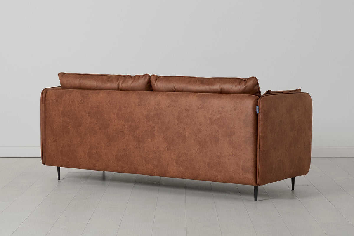 Model 19 3 Seater Sofa with Ottoman, Chestnut