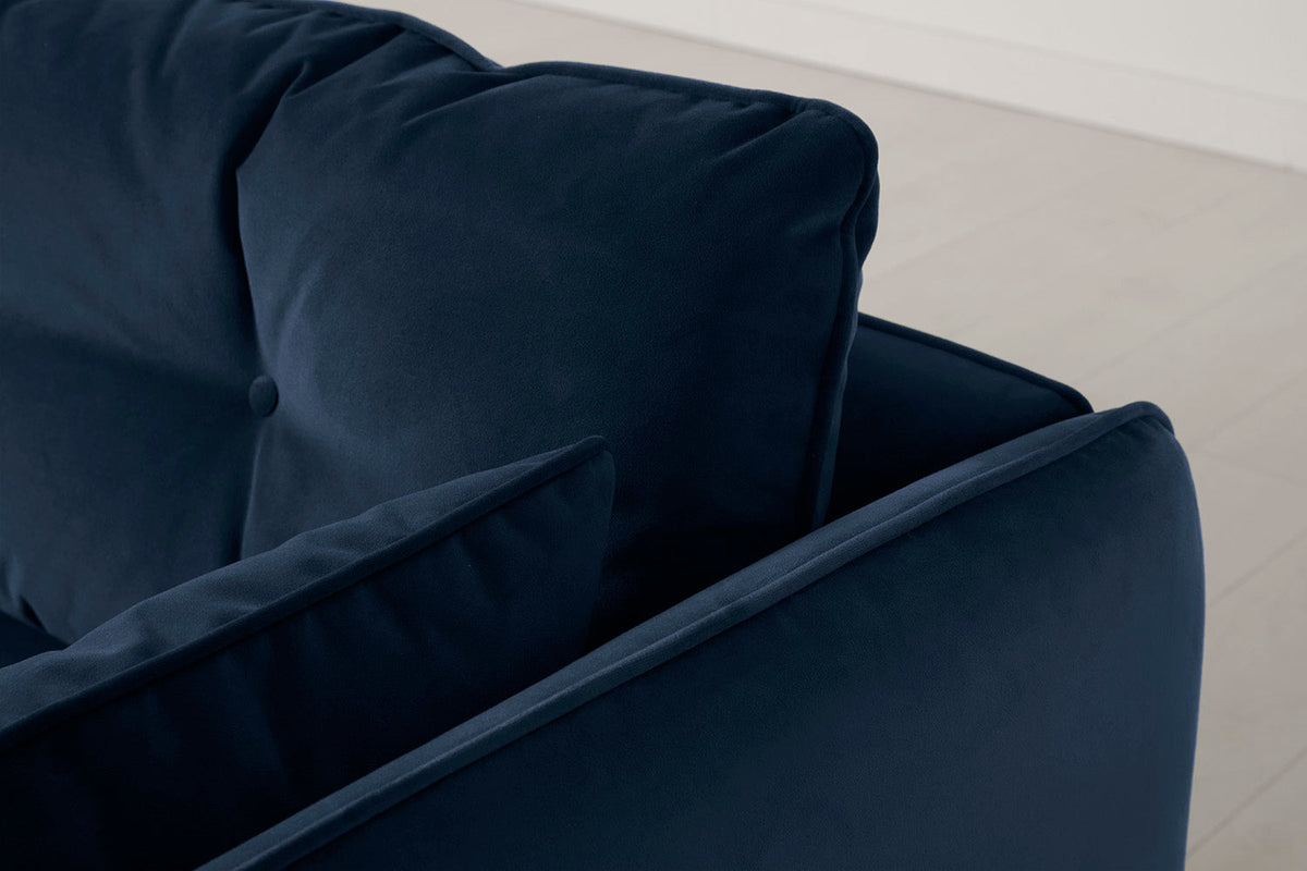 Model 19 2 Seater Sofa with Ottoman - Indigo