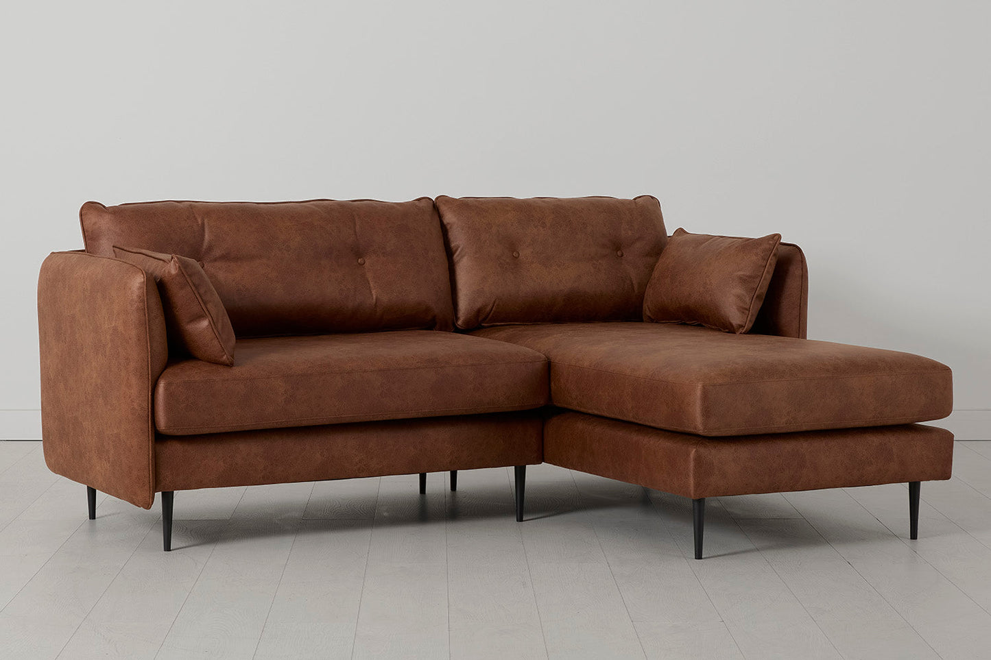 Model 19 3 Seater Right Chaise Sofa, Chestnut