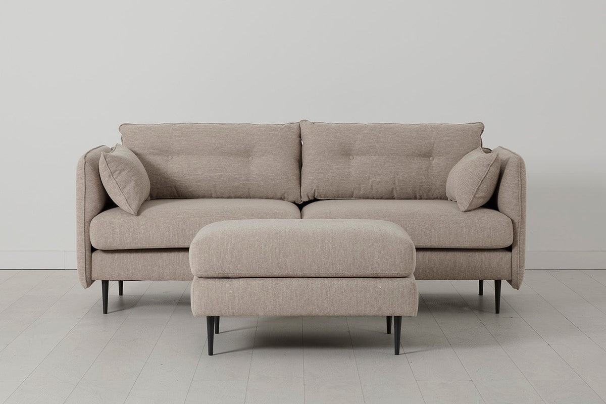 Model 19 3 Seater Sofa with Ottoman Pumice 02