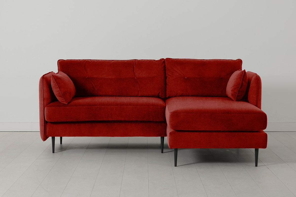 Model 19 3 Seater Right Chaise Sofa, Harissa — front view