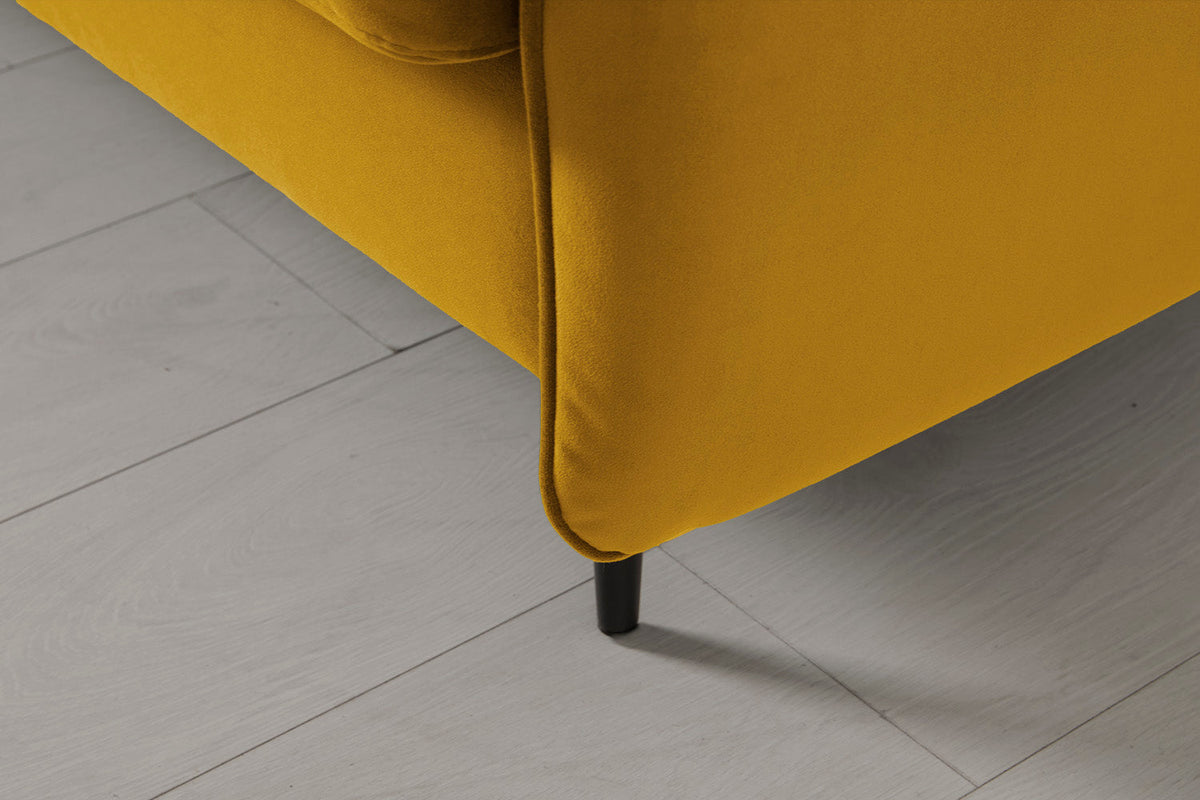 Model 19 2 Seater Sofa with Ottoman - Mustard