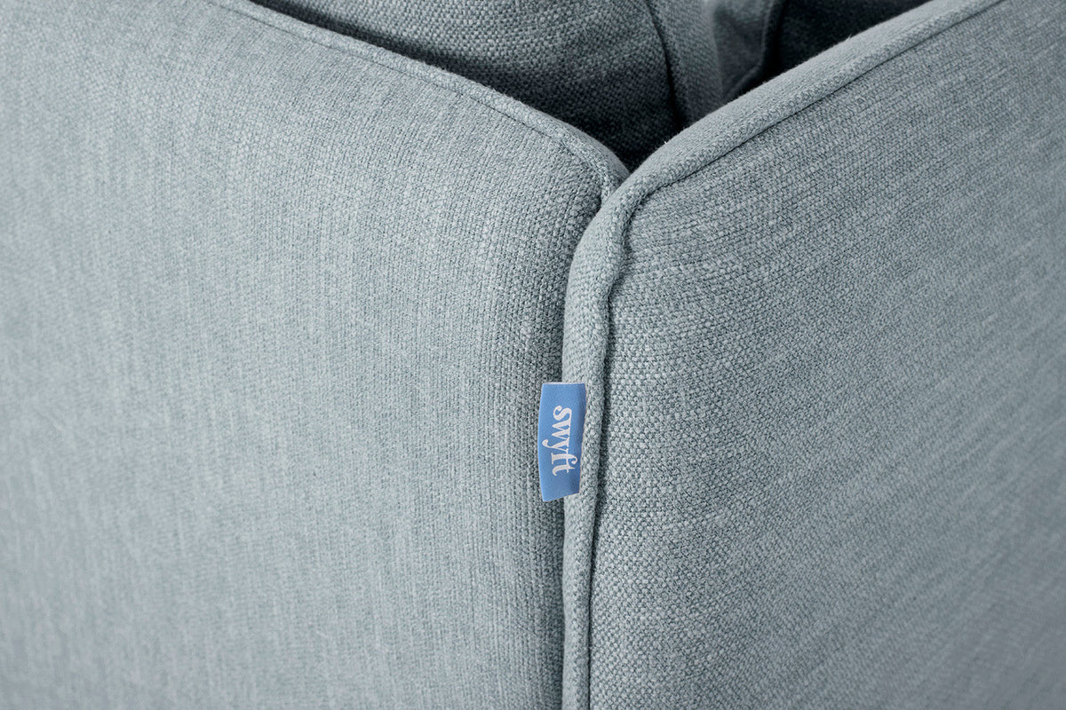 Model 19 2 Seater Sofa with Ottoman - Seaglass