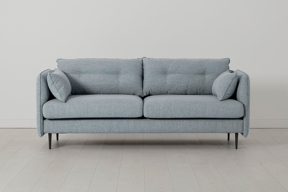 Model 19 3 Seater Sofa, Seaglass — Front view