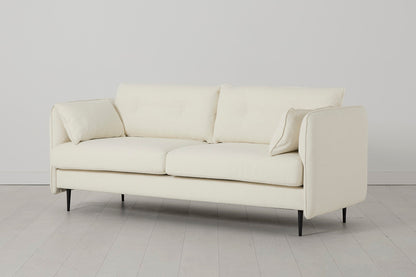 Model 19 3 Seater Sofa, Ivory — Back View