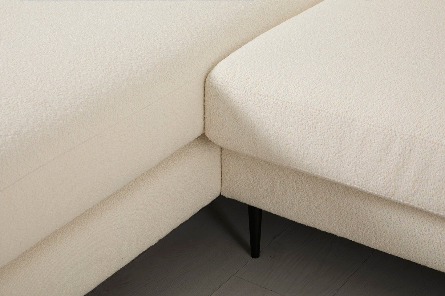 Model 19 3 Seater Right Chaise Sofa, Ivory