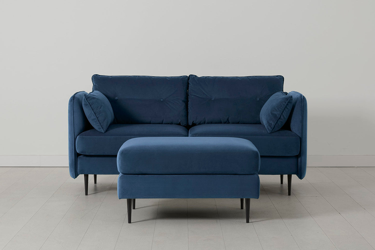 Model 19 2 Seater Sofa with Ottoman, Teal