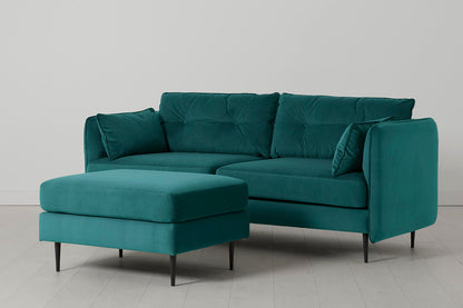 Model 19 3 Seater Sofa with Ottoman, Kingfisher