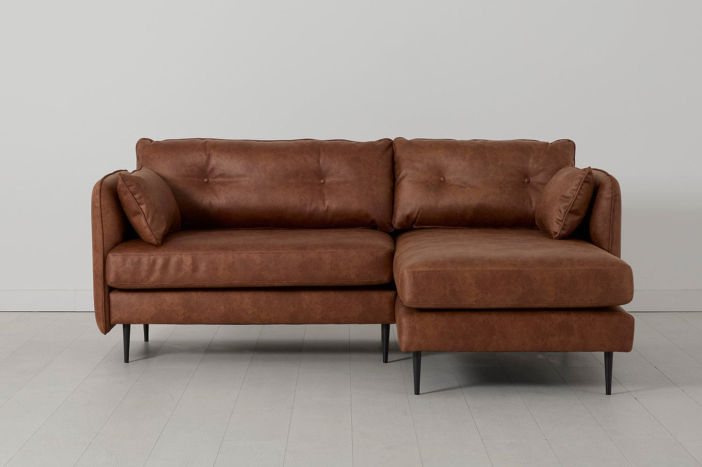Model 19 3 Seater Right Chaise Sofa, Chestnut