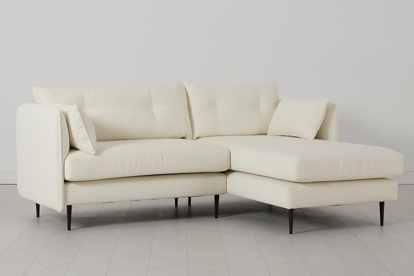 Model 19 3 Seater Right Chaise Sofa, Ivory