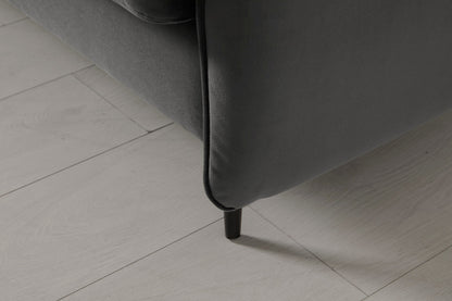 Model 19 3 Seater Sofa with Ottoman Charcoal - Detail 09
