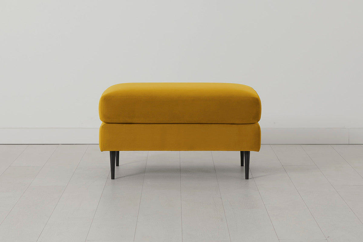Model 19 Ottoman, Mustard — Front View