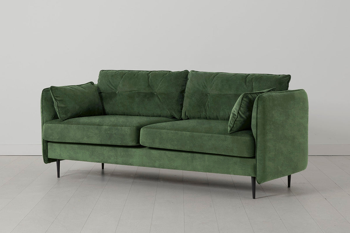 Model 19 3 Seater Sofa, Conifer — Back View