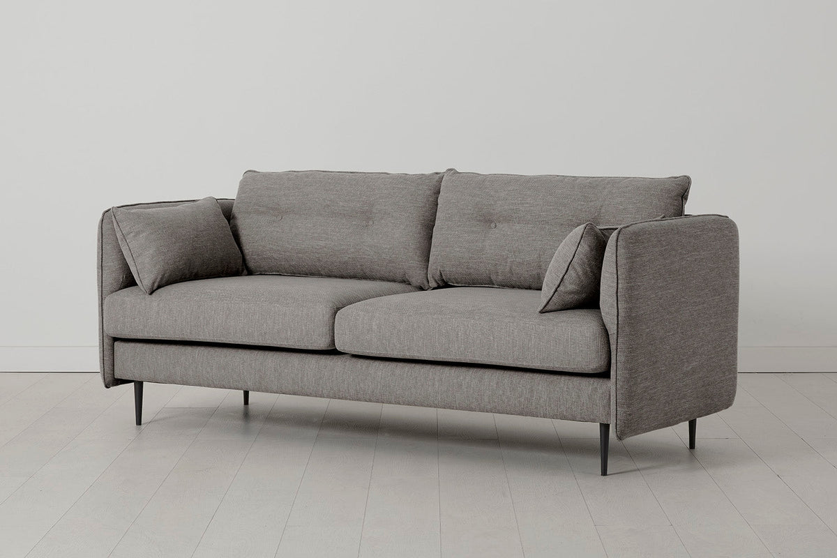 Model 19 3 Seater Sofa, Shadow — Back View