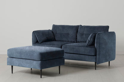 Model 19 2 Seater Sofa with Ottoman - Ocean