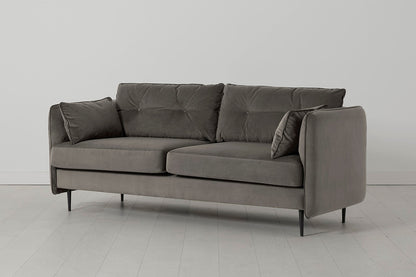 Model 19 3 Seater Sofa, Elephant — back view