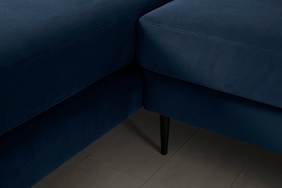 Model 19 3 Seater Right Chaise Sofa, Indigo — detail view 1