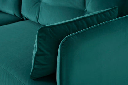 Model 19 3 Seater Sofa with Ottoman, Kingfisher