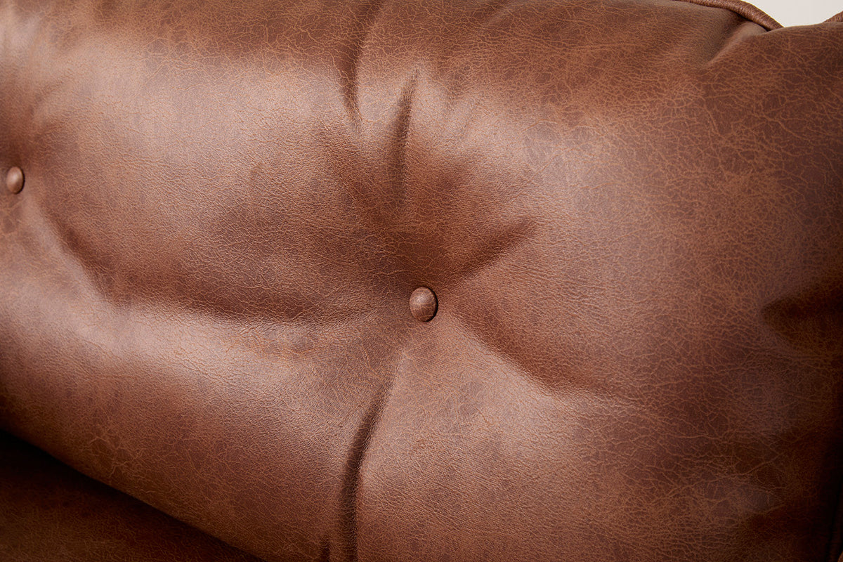 Model 19 2 Seater Sofa, Chestnut — Model 19 - Detail - Chestnut 06