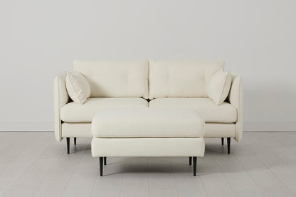 Model 19 2 Seater Sofa with Ottoman - Ivory