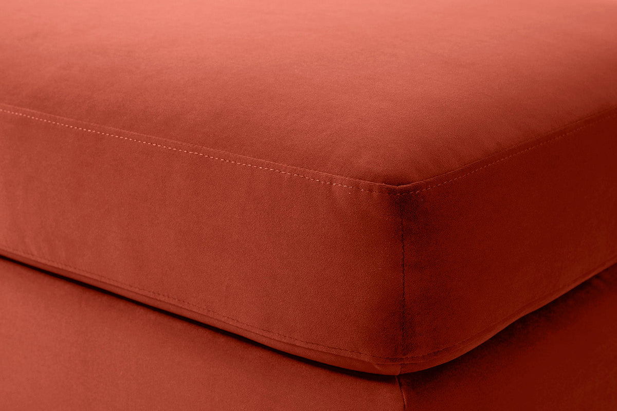 Model 19 Ottoman, Paprika — Close-up detail