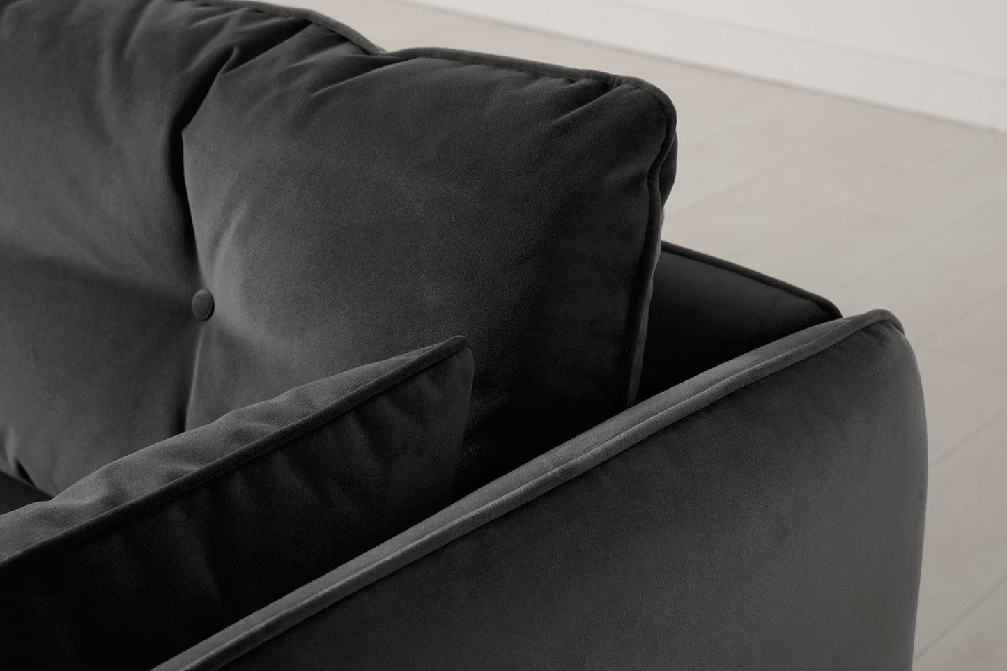 Model 19 3 Seater Sofa with Ottoman, Charcoal