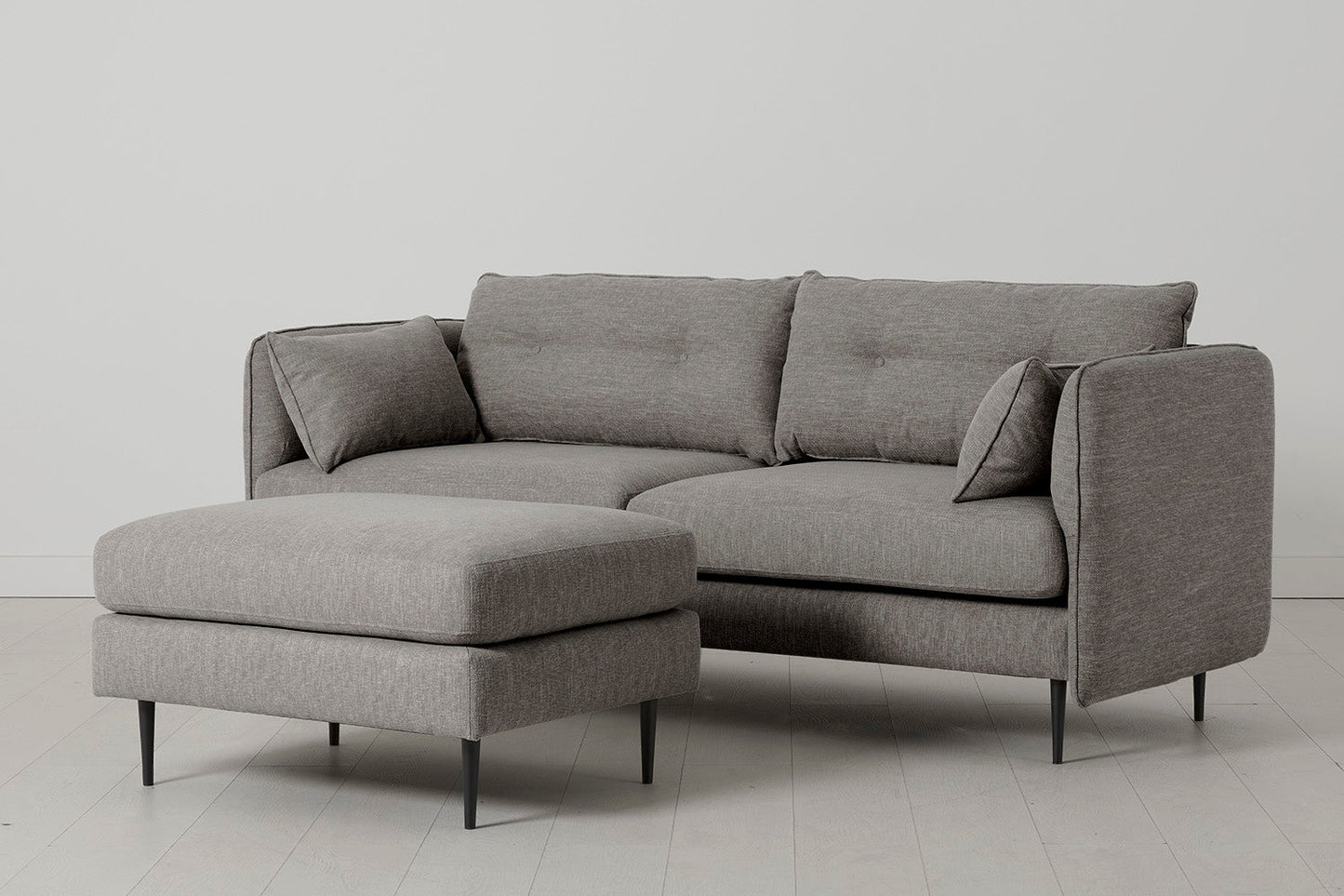 Model 19 3 Seater Sofa with Ottoman, Shadow