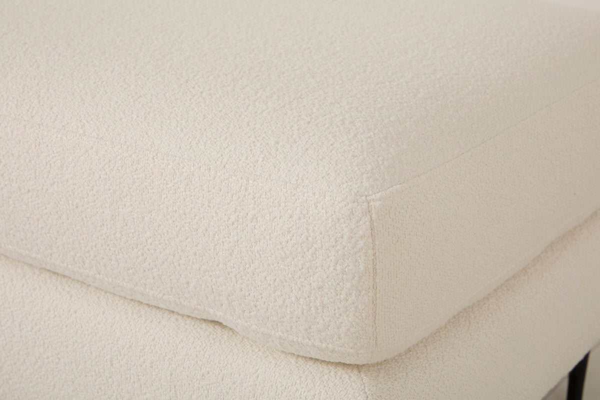 Model 19 Ottoman, Ivory — Close-up detail