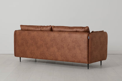 Model 19 3 Seater Sofa, Chestnut — Angle View