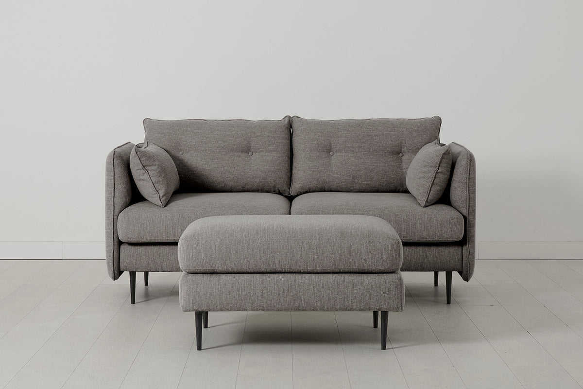 Model 19 2 Seater Sofa with Ottoman - Shadow