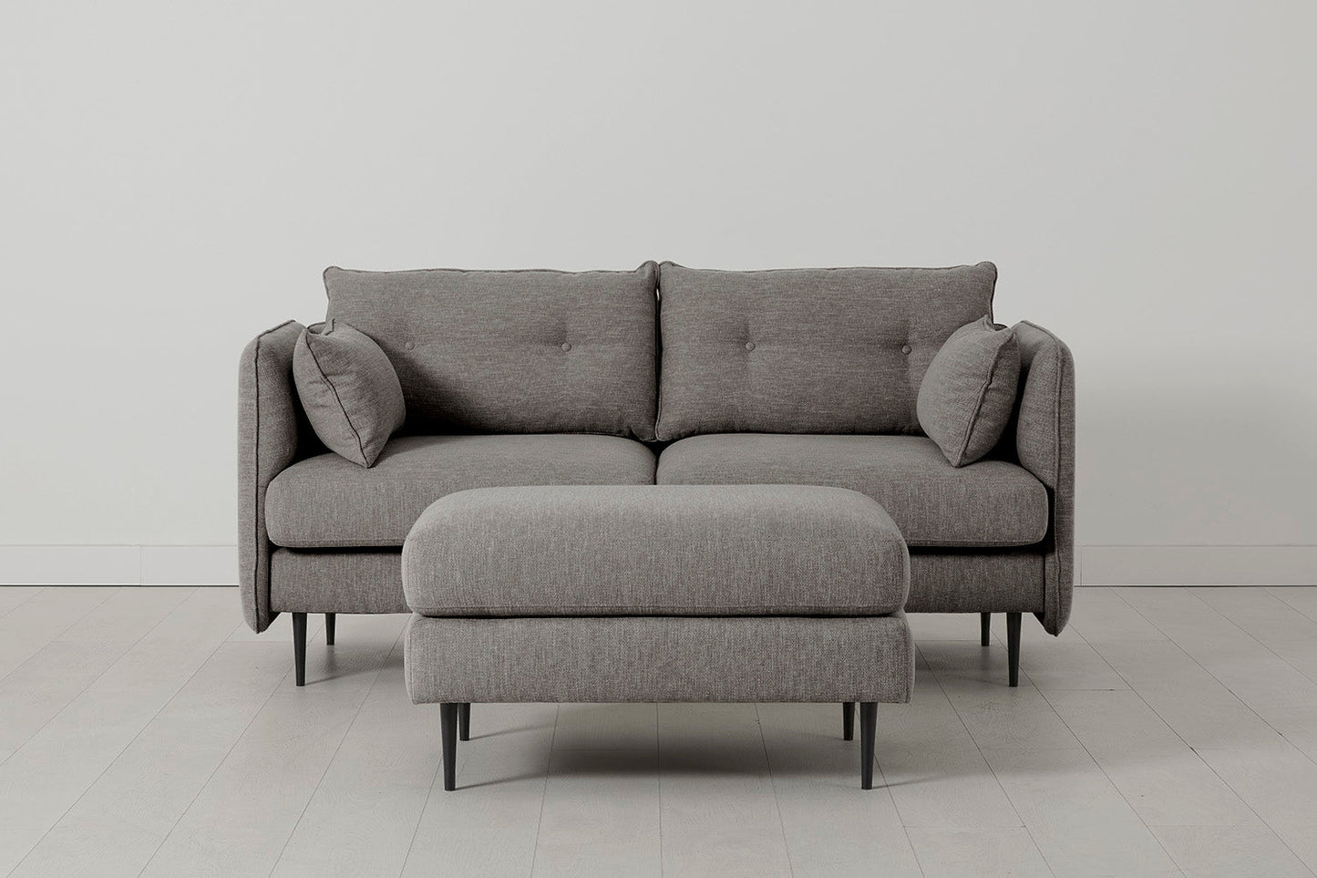 Model 19 2 Seater Sofa with Ottoman, Shadow