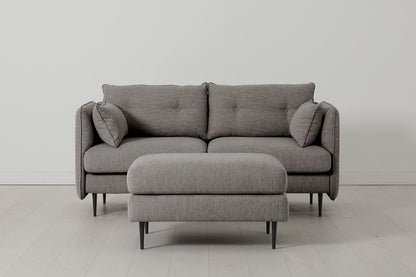 Model 19 2 Seater Sofa with Ottoman - Shadow
