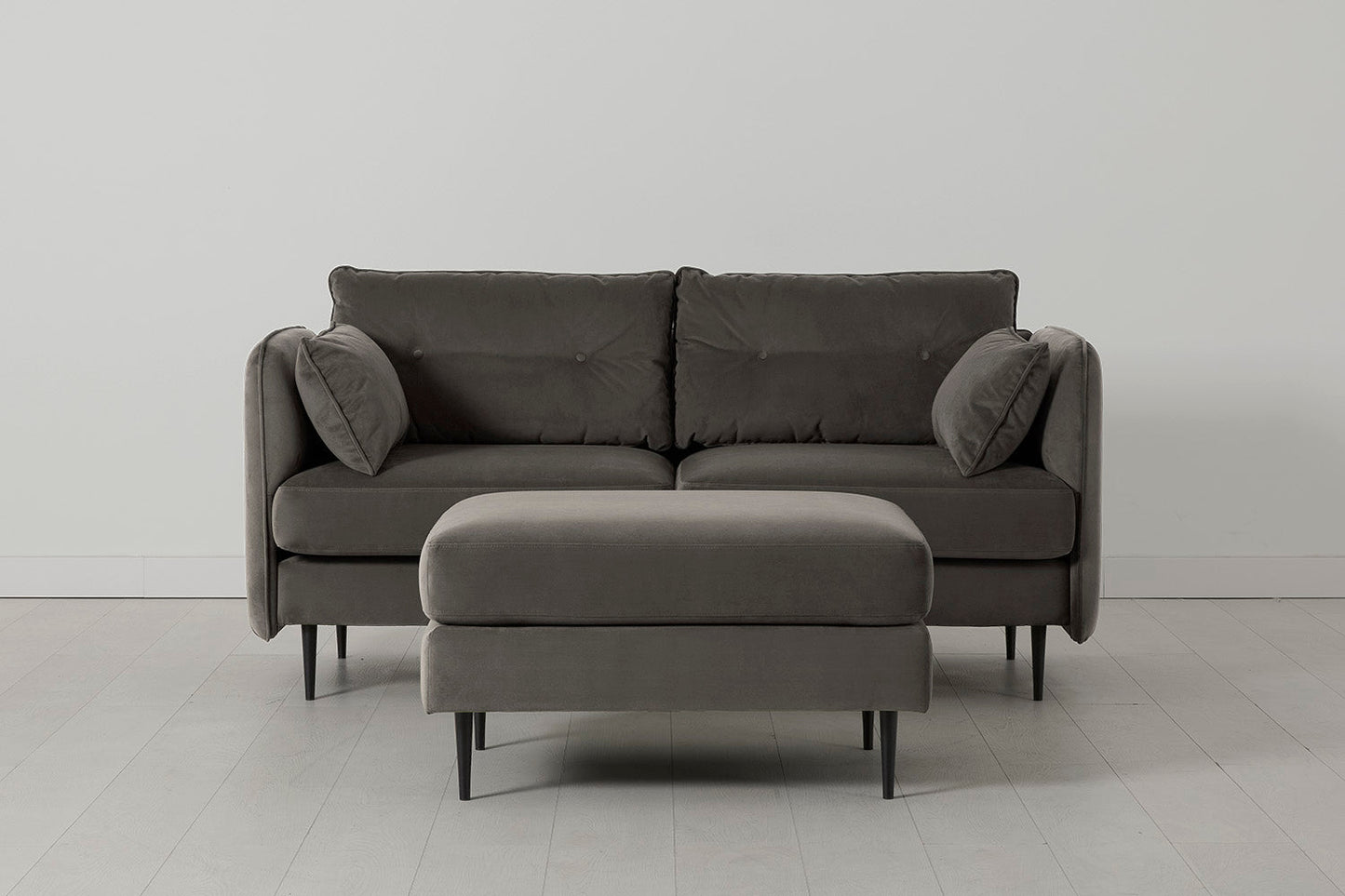 Model 19 2 Seater Sofa with Ottoman, Elephant