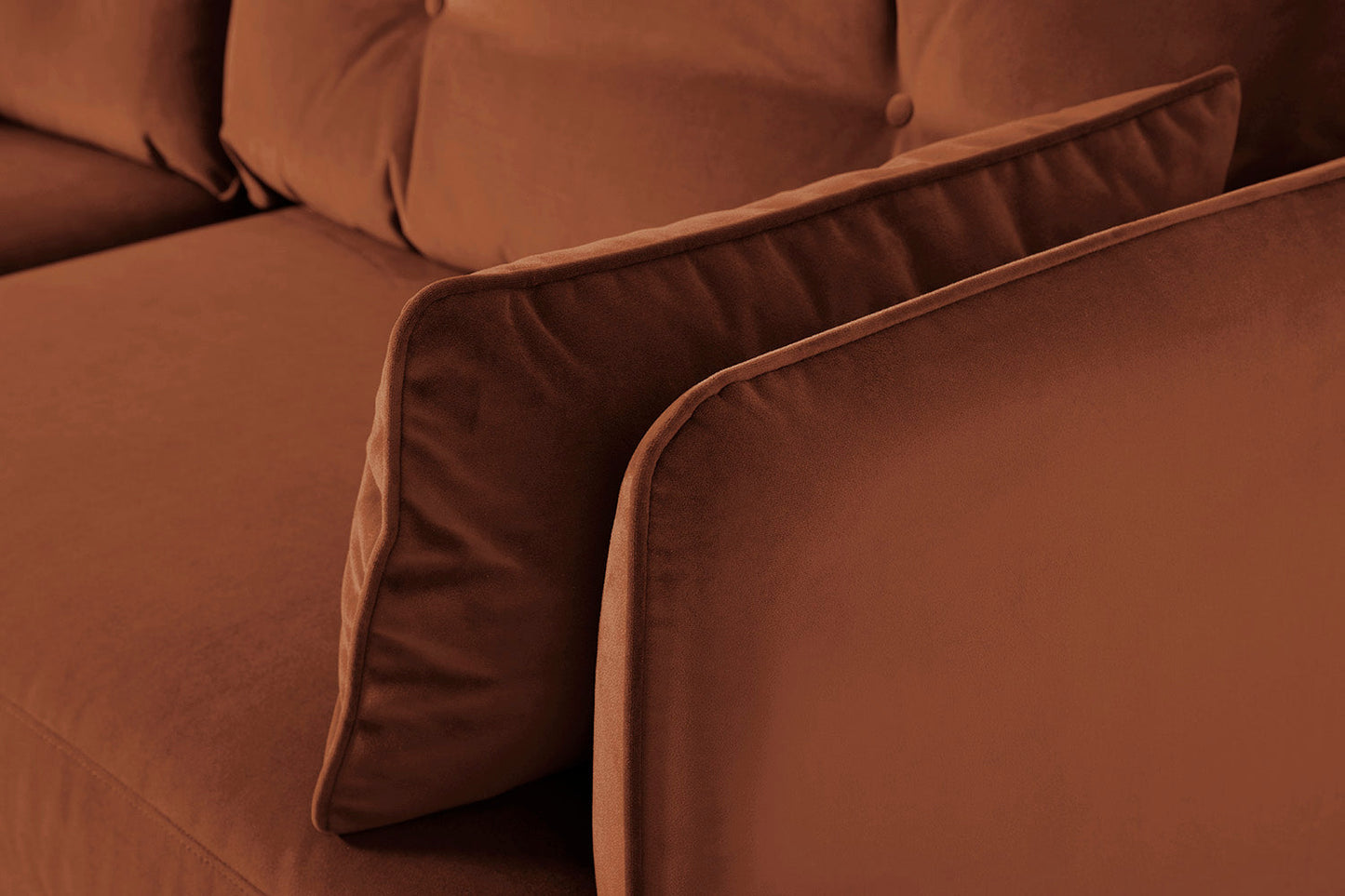 Model 19 2 Seater Sofa with Ottoman, Umber