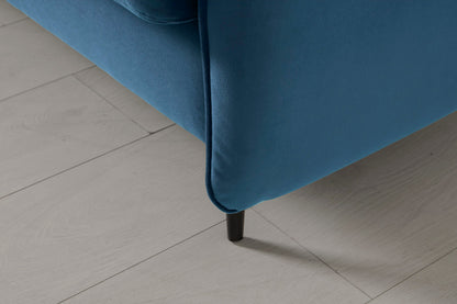 Model 19 3 Seater Sofa with Ottoman Teal - Detail 09