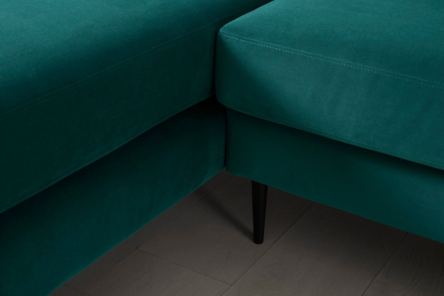 Model 19 3 Seater Right Chaise Sofa, Kingfisher