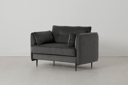 Model 19 Loveseat, Charcoal — Model 19 - Loveseat - Charcoal 04