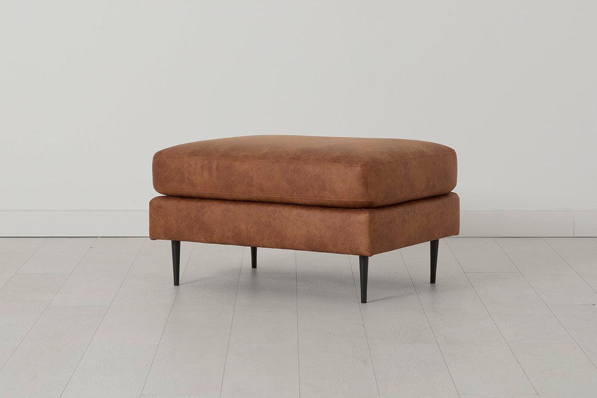 Model 19 Ottoman, Chestnut — Side view