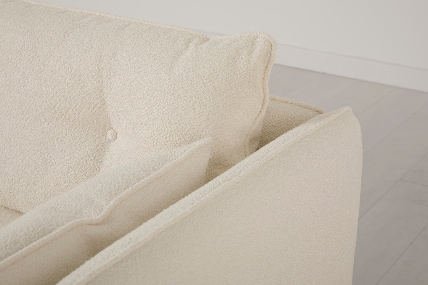 Model 19 3 Seater Sofa with Ottoman, Ivory