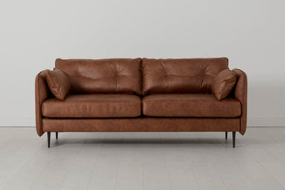Model 19 3 Seater Sofa, Chestnut — Front View