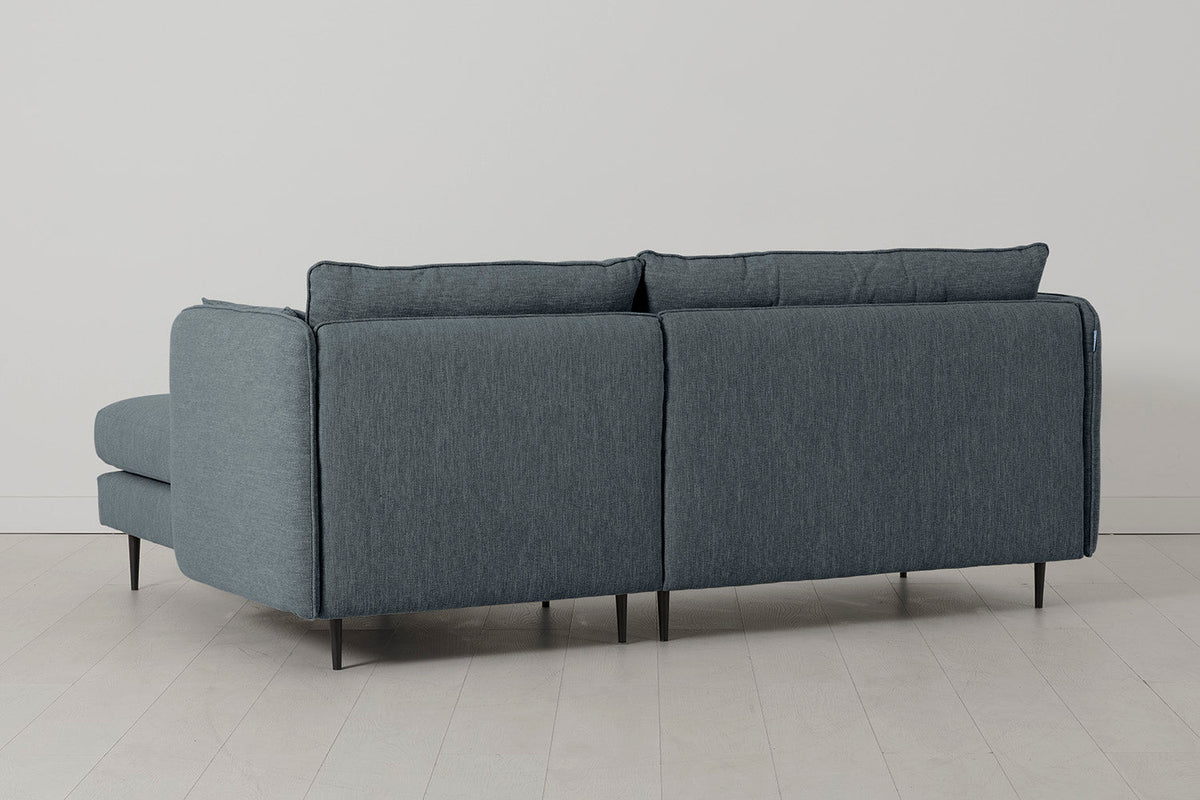 Model 19 3 Seater Right Chaise Sofa, Marine — angled view