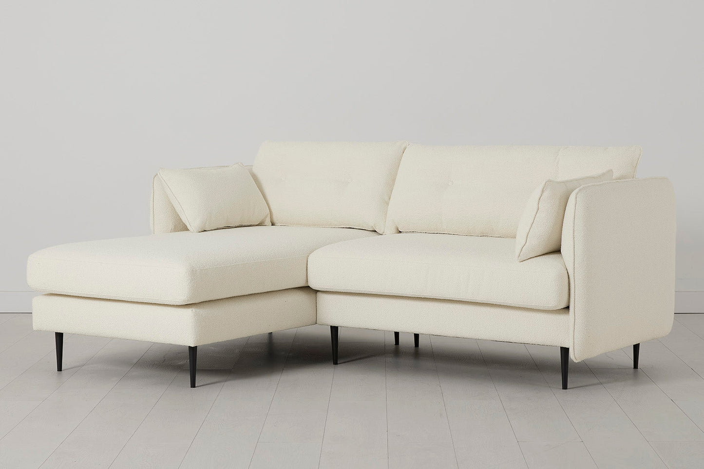 Model 19 3 Seater Left Chaise Sofa, Ivory