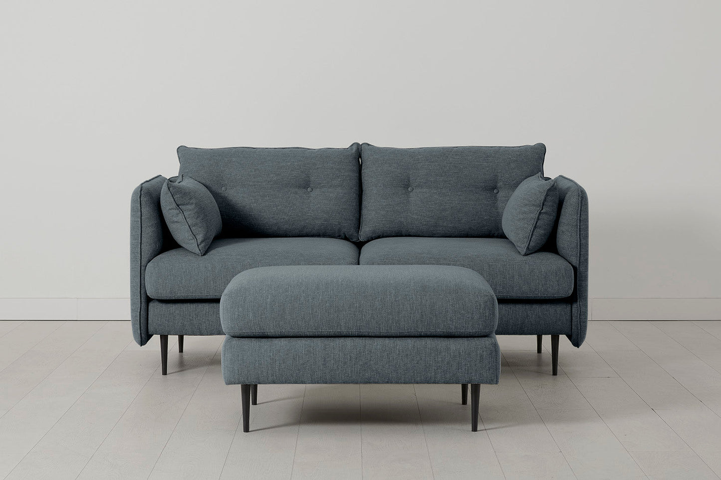 Model 19 2 Seater Sofa with Ottoman, Marine