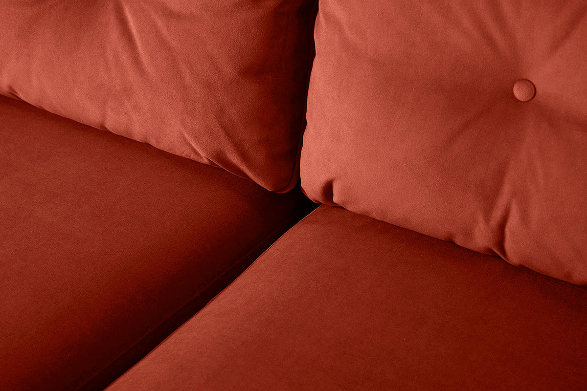 Model 19 3 Seater Sofa, Paprika — close-up detail view