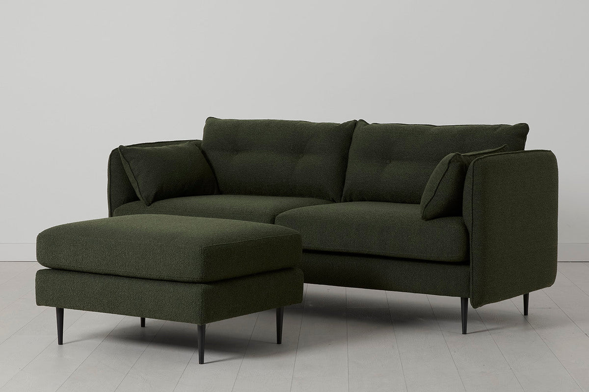 Model 19 3 Seater Sofa with Ottoman, Fern