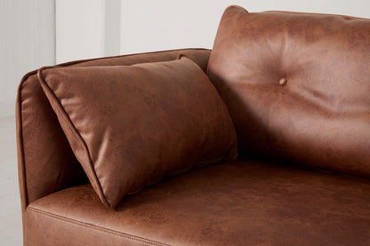 Model 19 3 Seater Sofa, Chestnut — Detail View