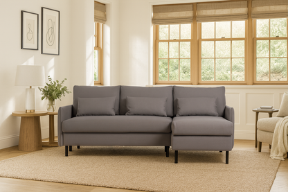 Model 12 Sofa Bed with Storage 3 Seater Right Chaise, Risso