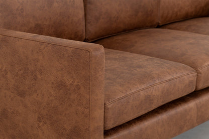 Model 01 3-Seater Left Chaise Sofa, Chestnut